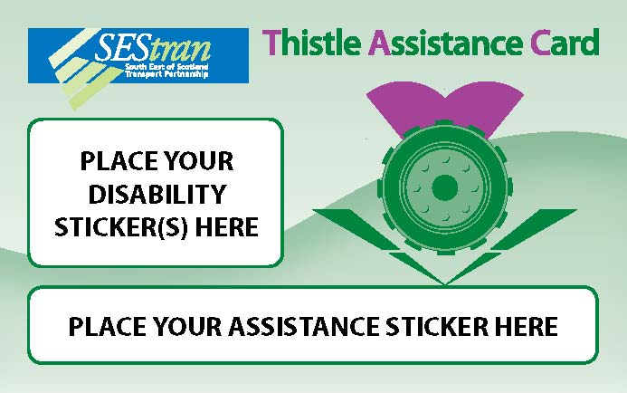Thistle Assistance Card sample Thistle Assistance Card sample