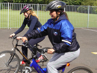 Participants in Cycle Skills course