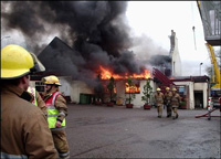 Fire Brigade attending fire
