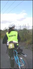 Ranger on a bicycle