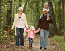 Family walking together