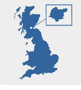 Map of the UK showing Clackmannanshire's location