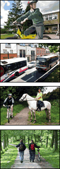 Green travel image montage