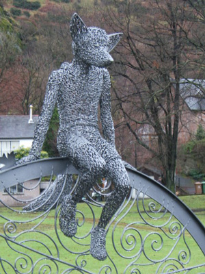 Fox Boy sculpture by Andy Scott